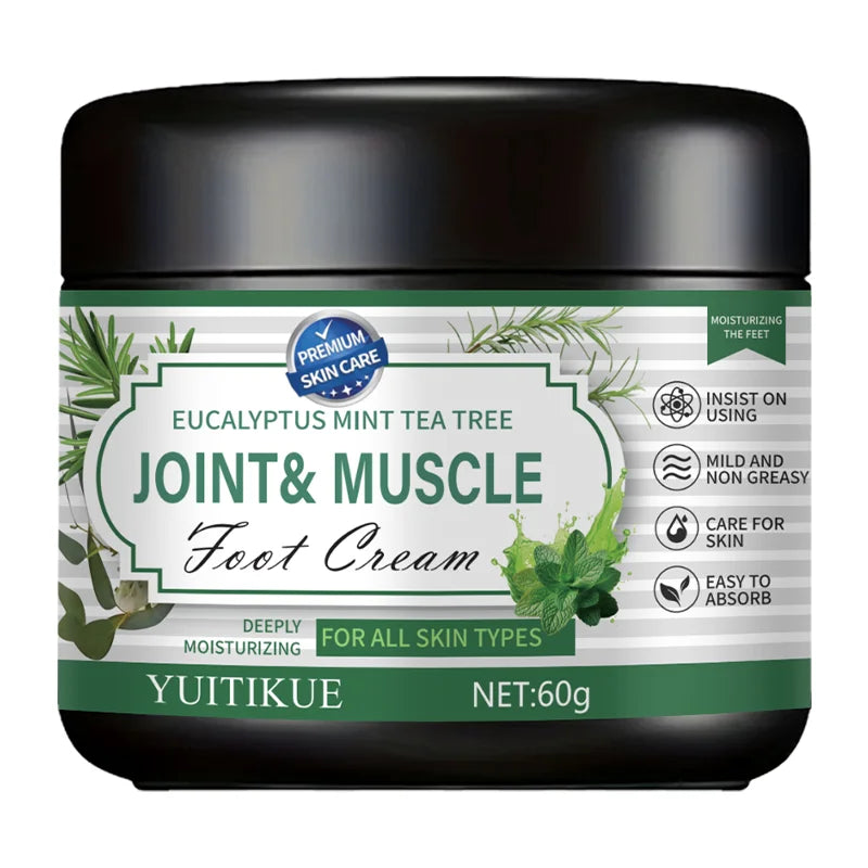 Eucalyptus Mint Tea Tree Foot Cream Moisturizing Muscle Relief 60g