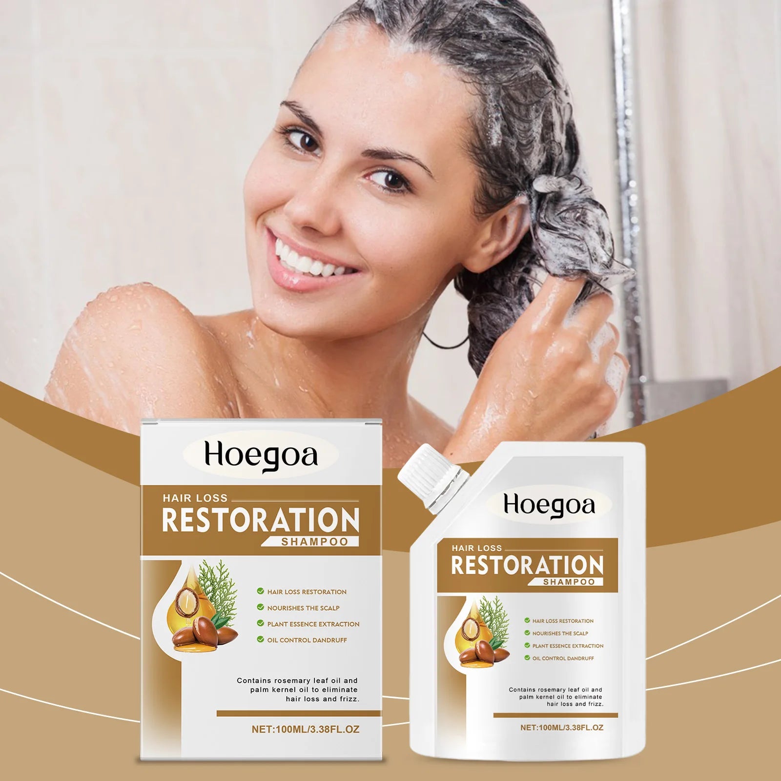 Anti Hair Loss Restoration Shampoo Nourishing Scalp Treatment 100ml - 1