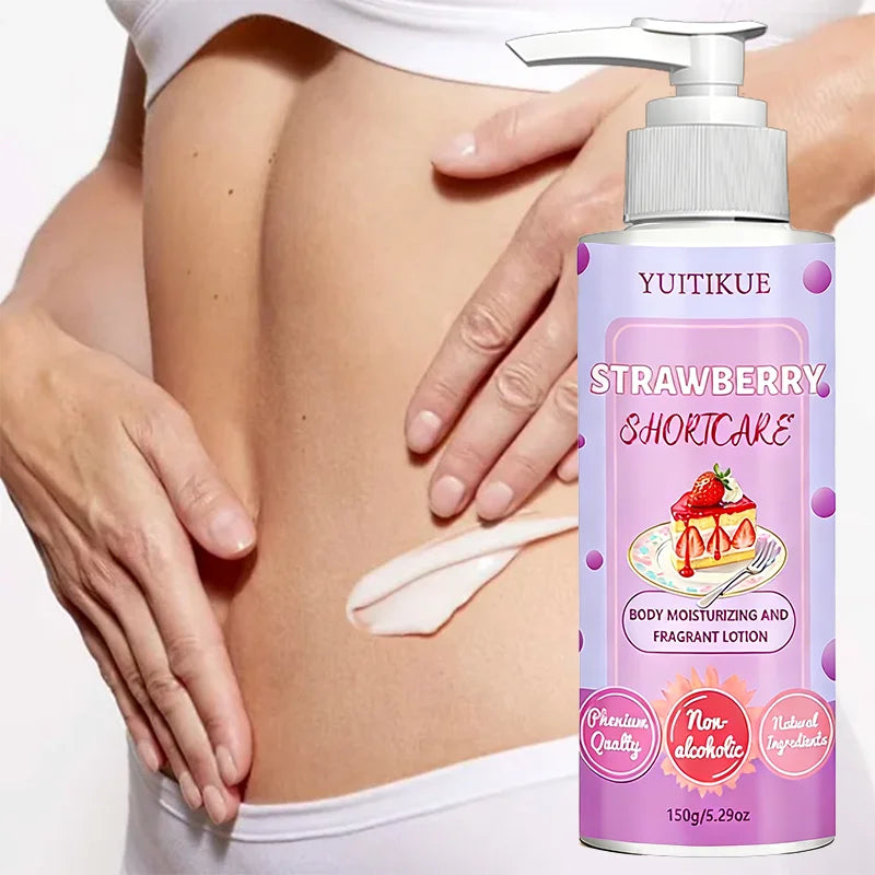 YUITIKUE Strawberry Body Lotion Moisturizing Fragrant Skin Cream 150g - 2