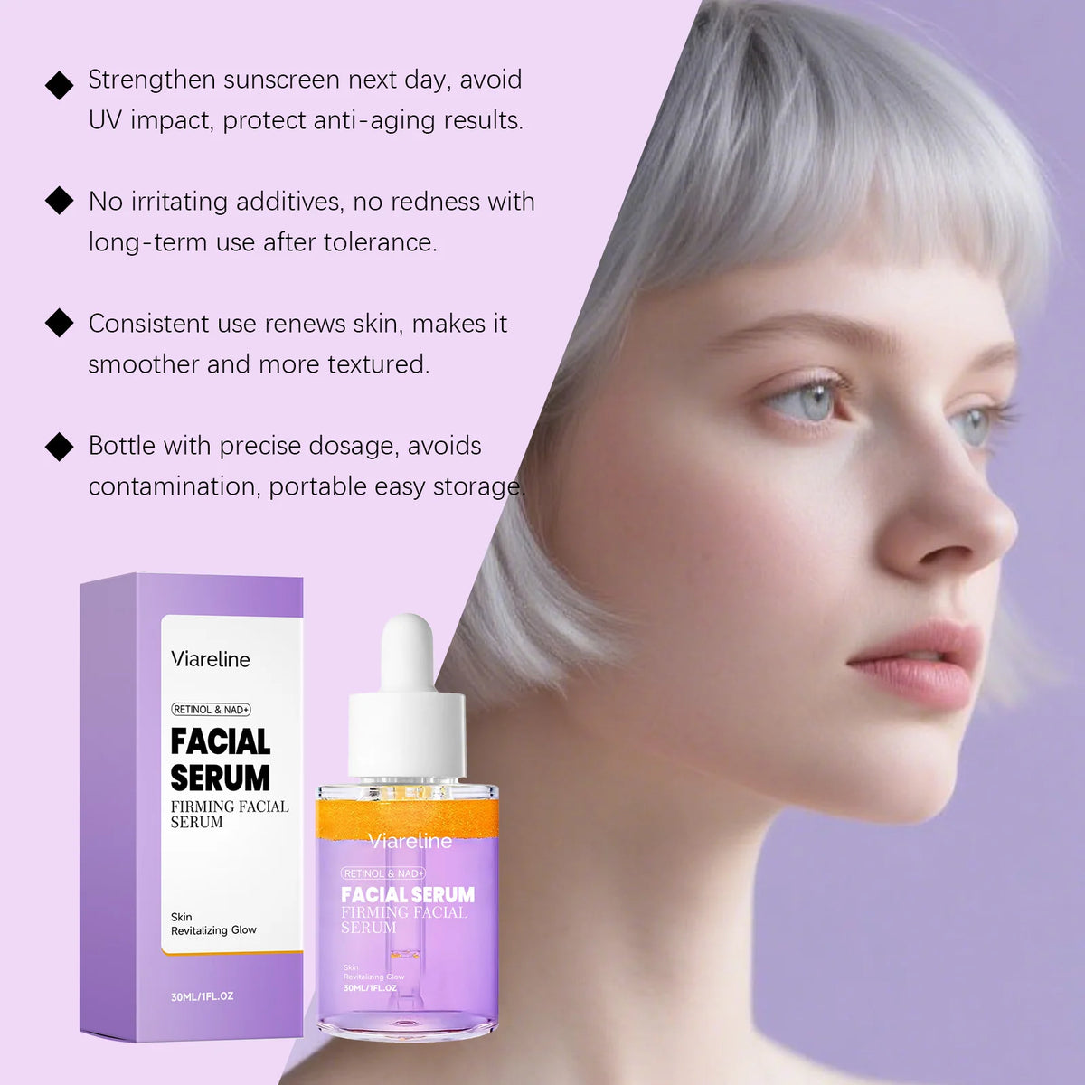 Retinol Anti-Aging Facial Serum for Firming and Smoothing Skin