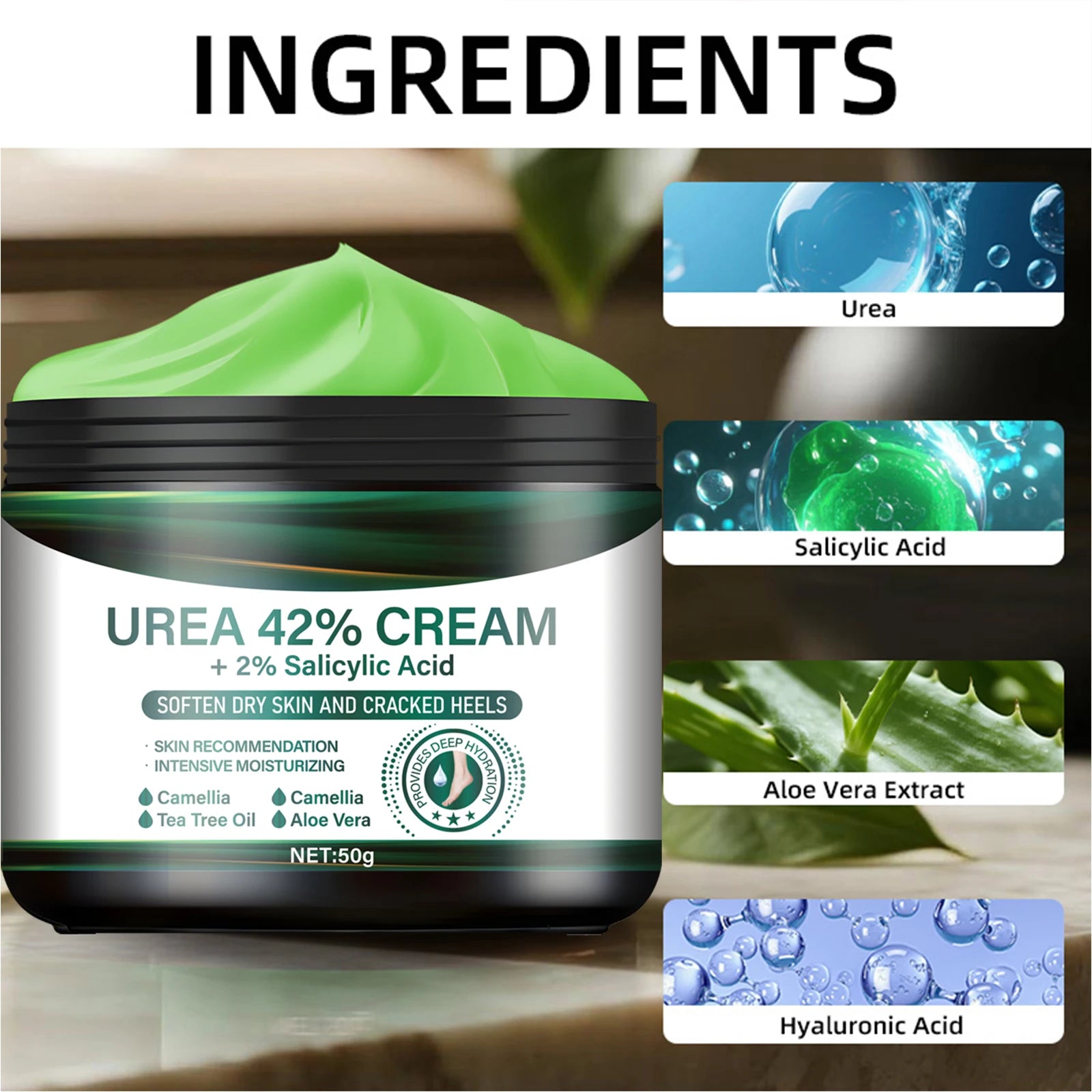 42% Urea Foot Cream with Salicylic Acid Intensive Cracked Heel Repair - 6
