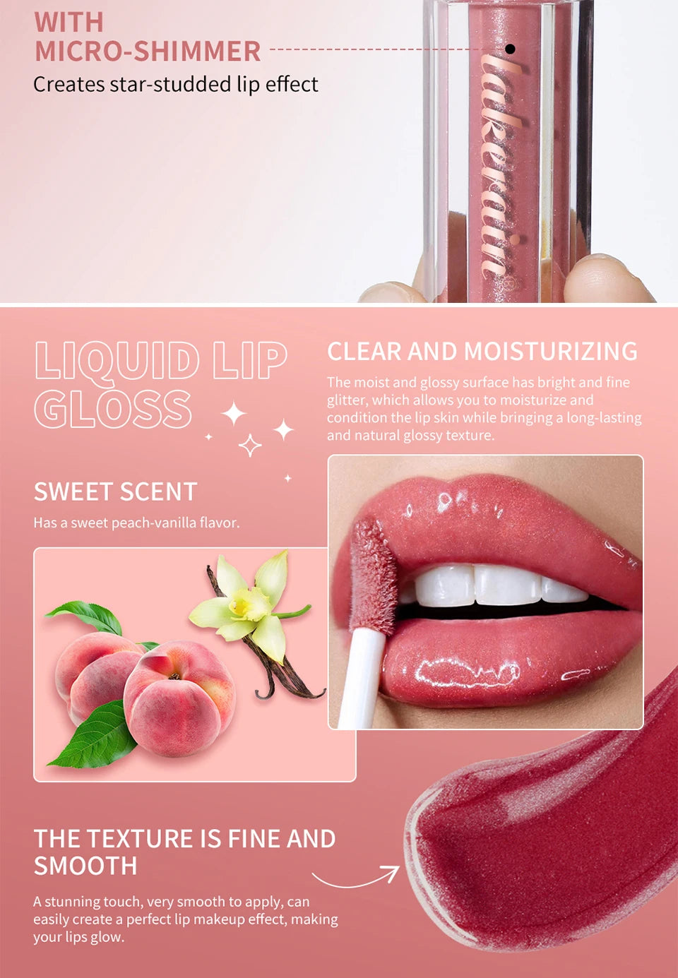 Shimmering Moisturizing Lip Gloss for Plump and Hydrated Lips