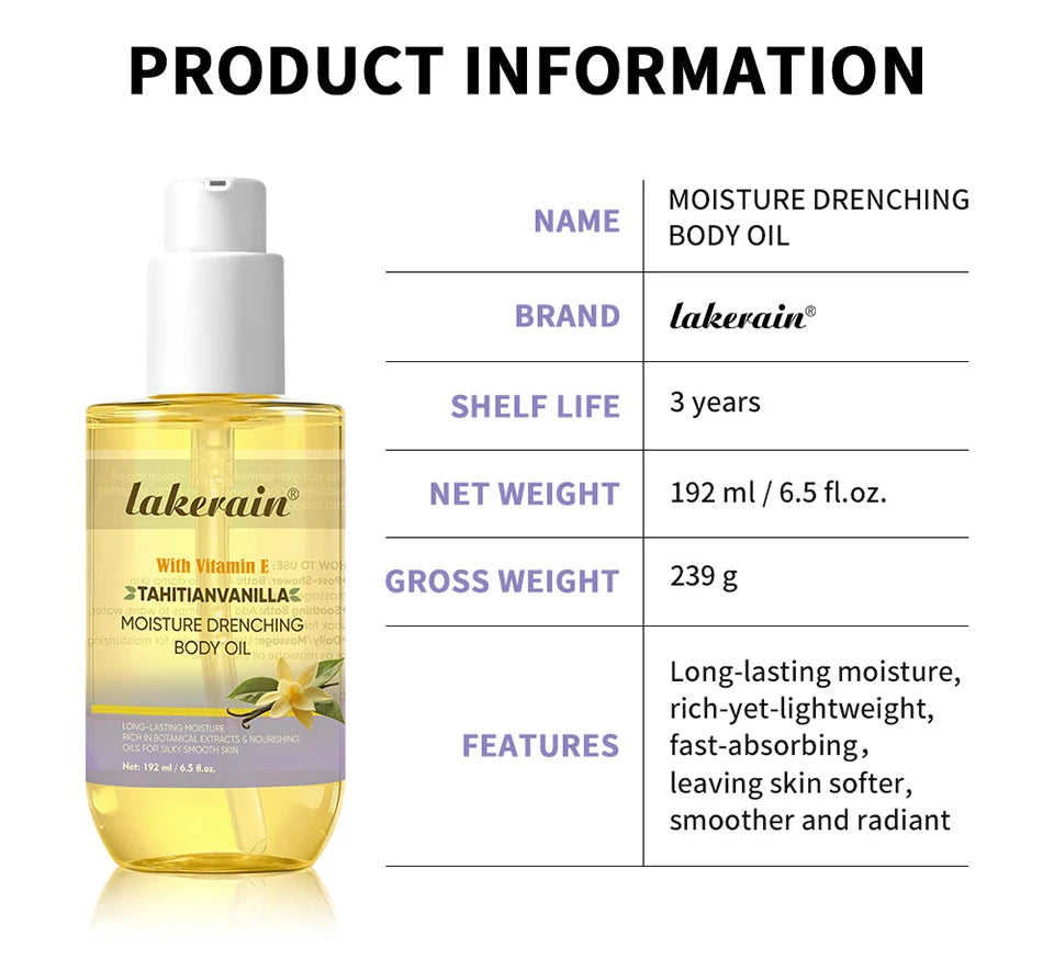 Moisture Drenching Body Oil for Radiant Skin