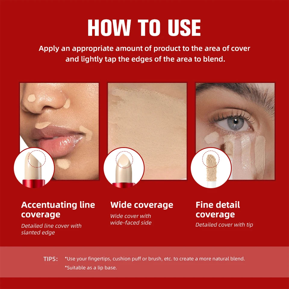 2-in-1 Blurring Concealer and Stick for Flawless Coverage