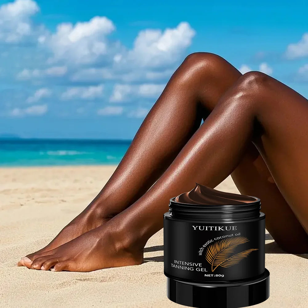 YUITIKUE Intensive Tanning Gel Coconut Oil Natural Bronzer 80g - 2