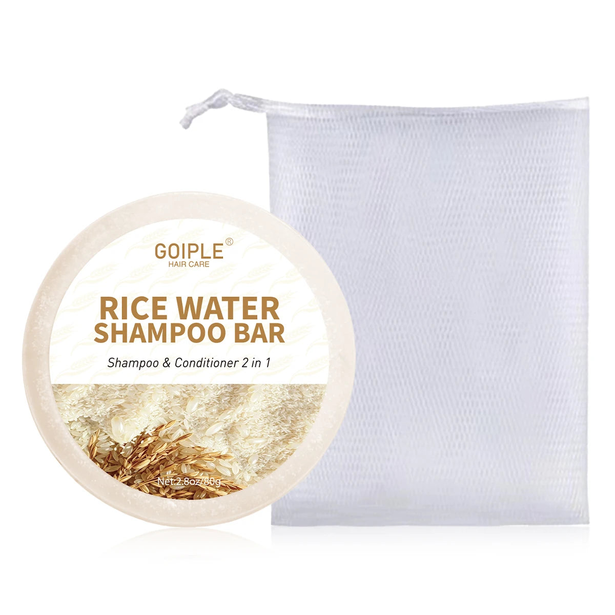 Rice Water Shampoo Bar 2-in-1 Cleansing and Conditioning Hair Soap - 17