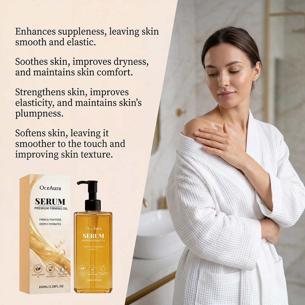 Firming Body Oil for Skin Tightening and Hydration