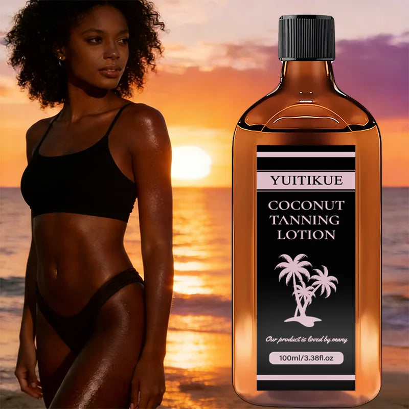 YUITIKUE Coconut Tanning Lotion Natural Sunless Bronzer for Glowing Skin
