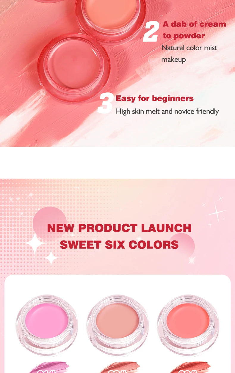 Waterproof Powder Blusher Natural Long Lasting Face Blush - 10