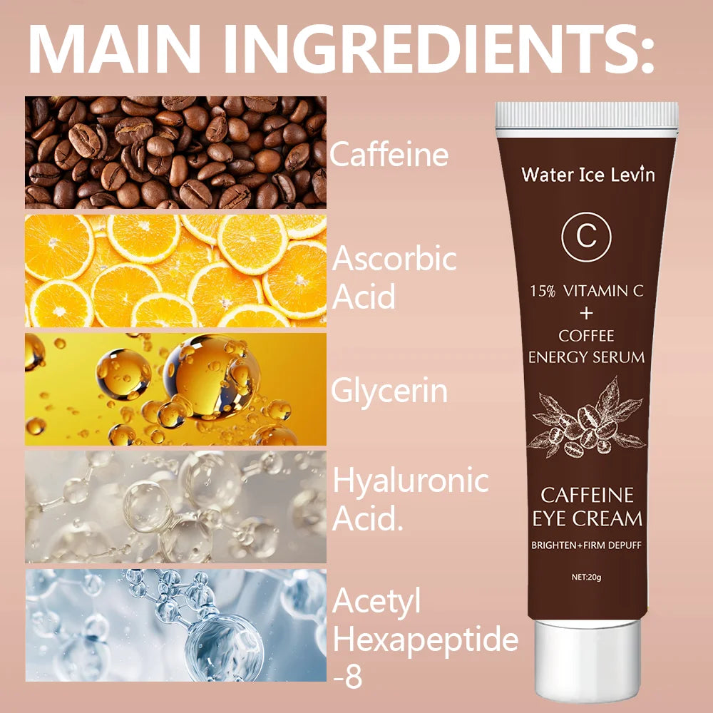 Caffeine Eye Cream 15% Vitamin C Dark Circle Remover and Firming Serum - 5