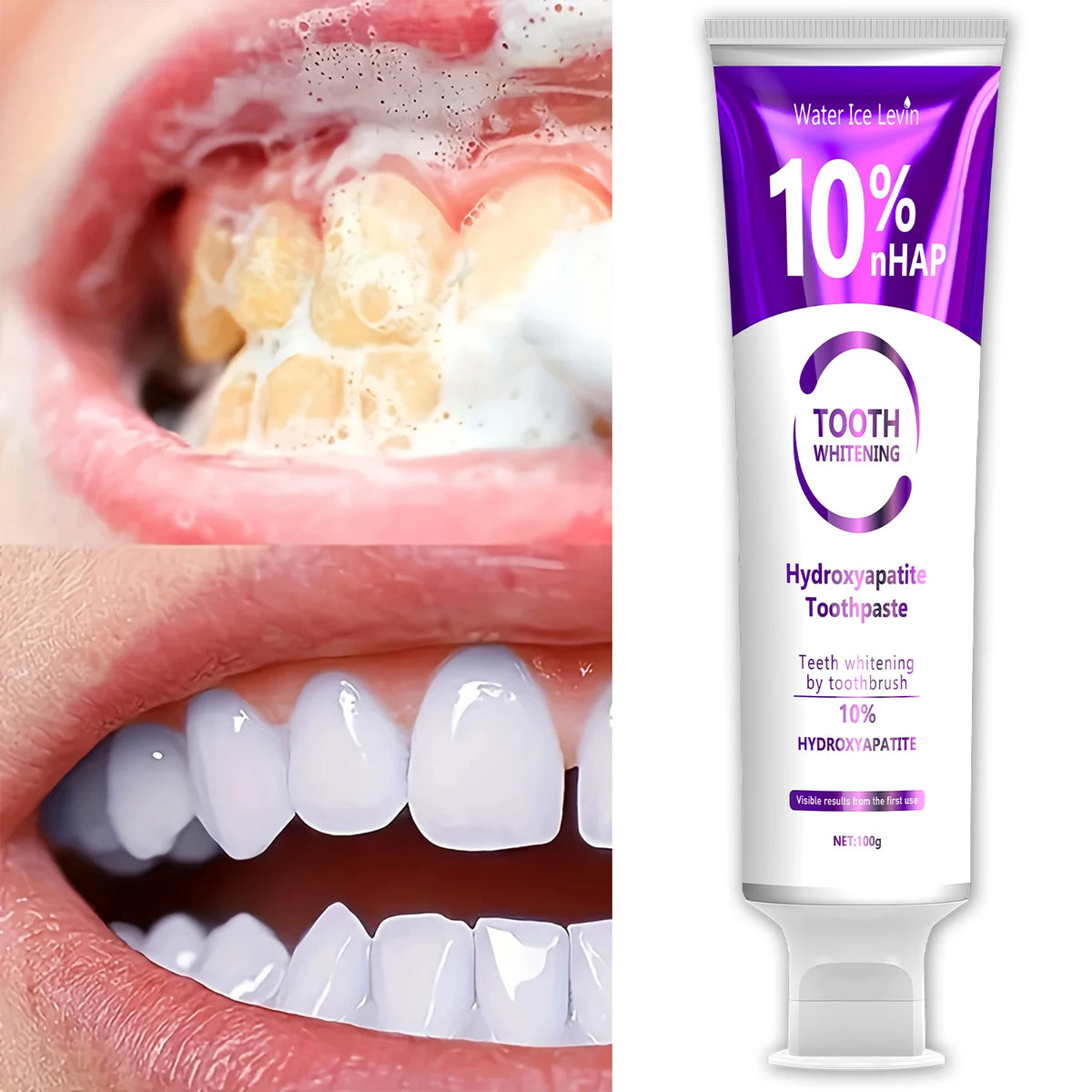 10% Hydroxyapatite Teeth Whitening Toothpaste Dental Care Enamel Repair