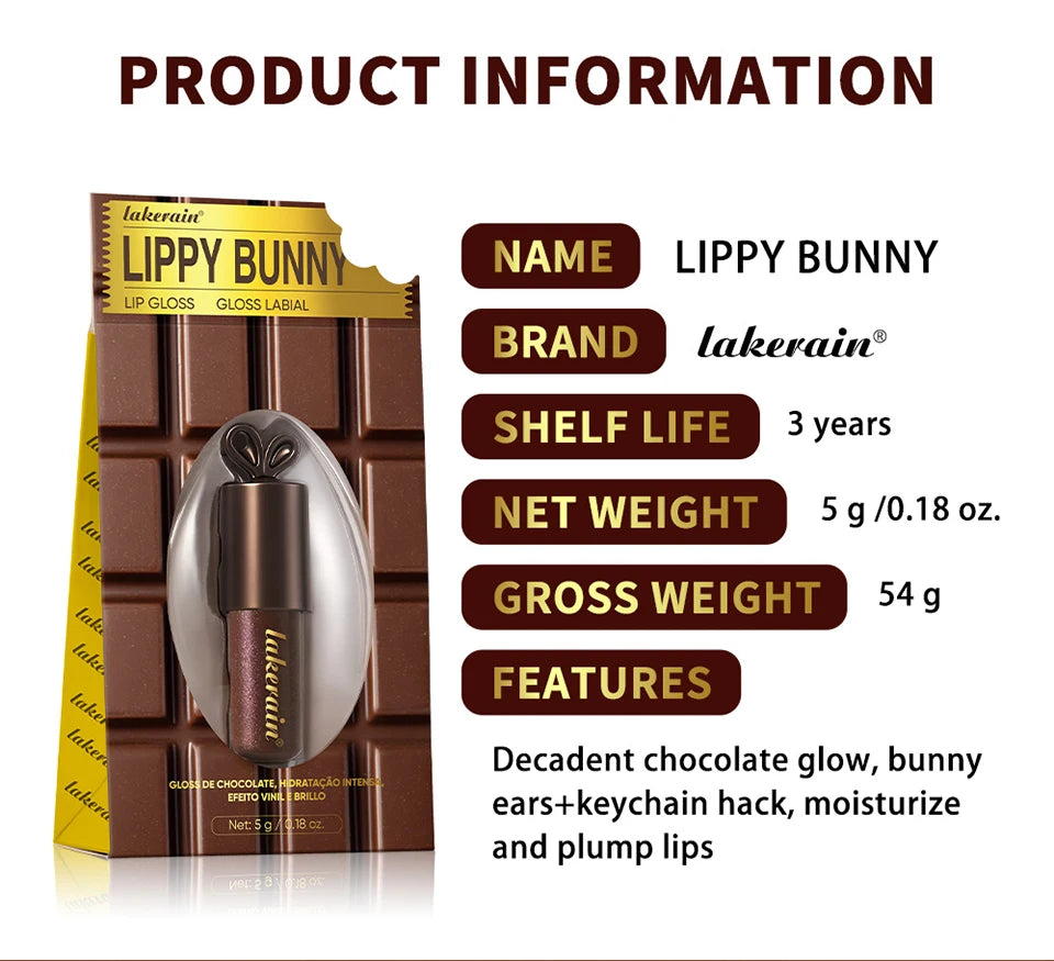 Chocolate Glow Moisturizing Plumping Lip Gloss