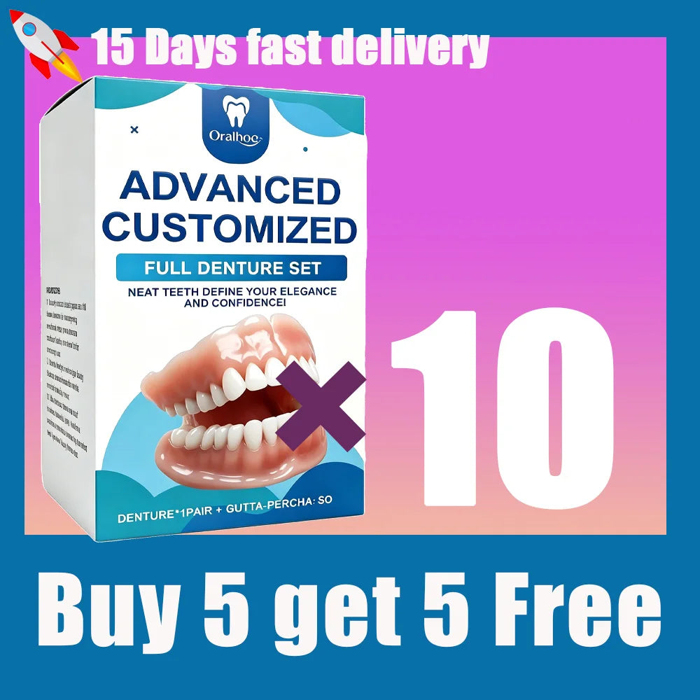 Realistic Temporary Denture Set for Comfortable Smile