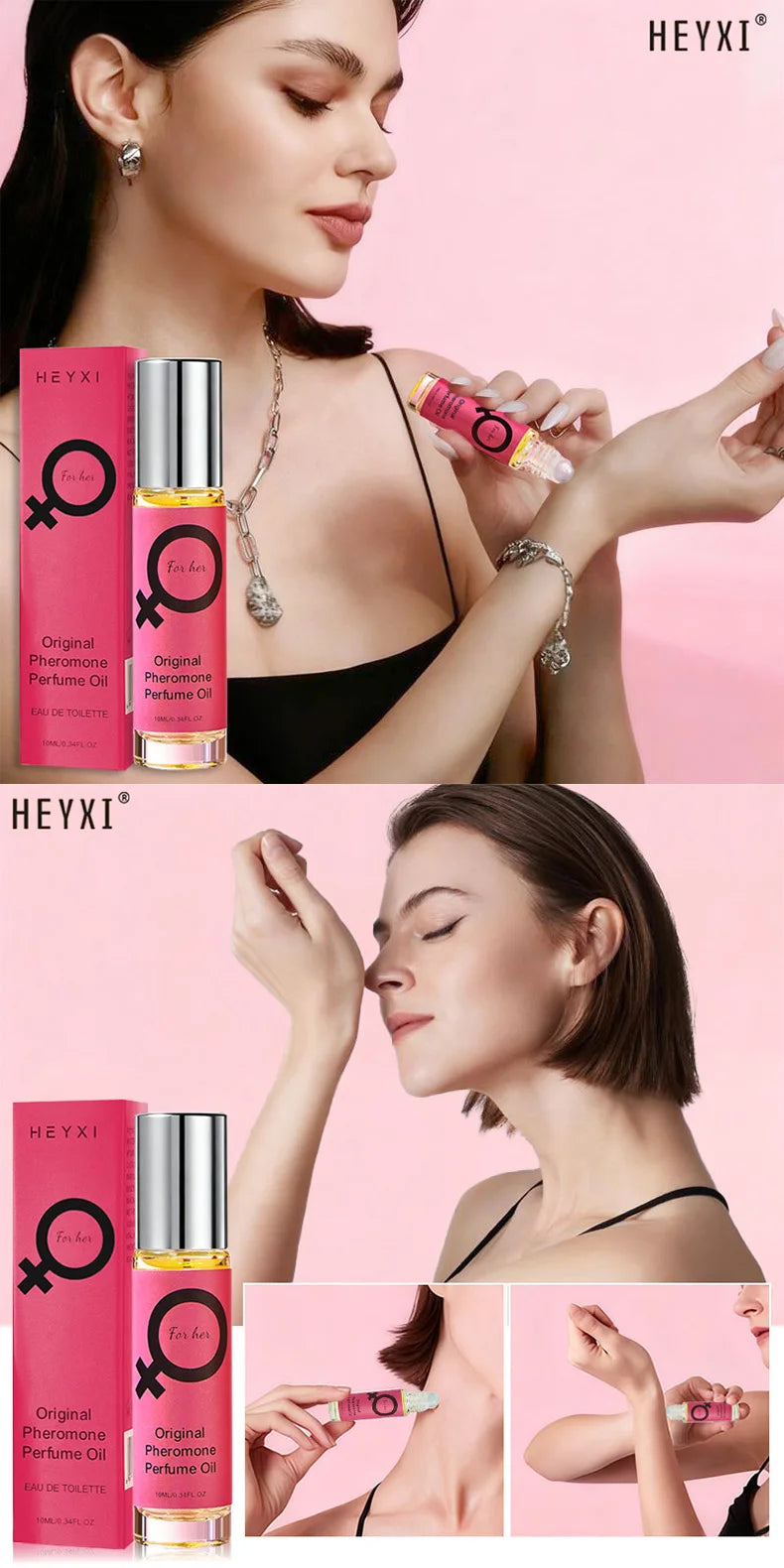 Heyxi Pheromone Perfume Oil Roll On Fragrance for Women