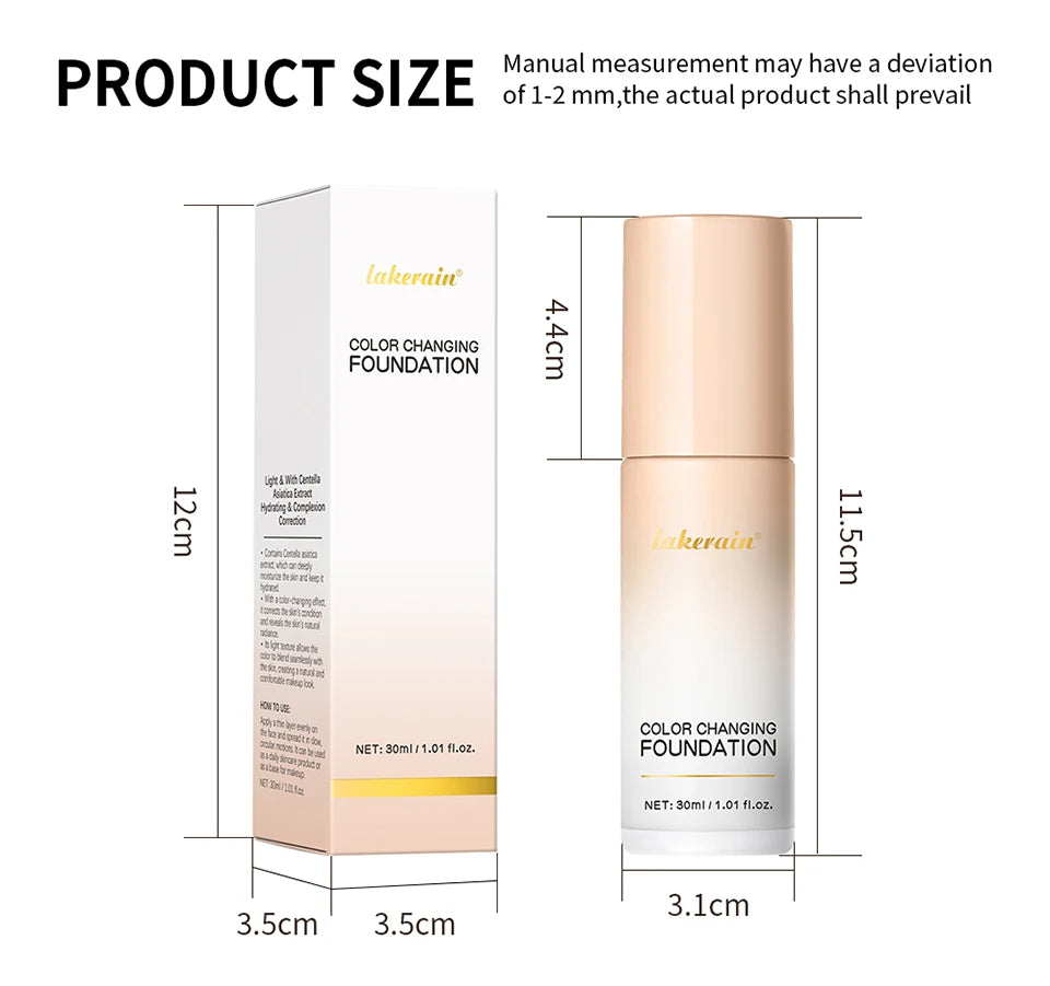 Color Changing Liquid Foundation for Flawless Radiant Skin - 16