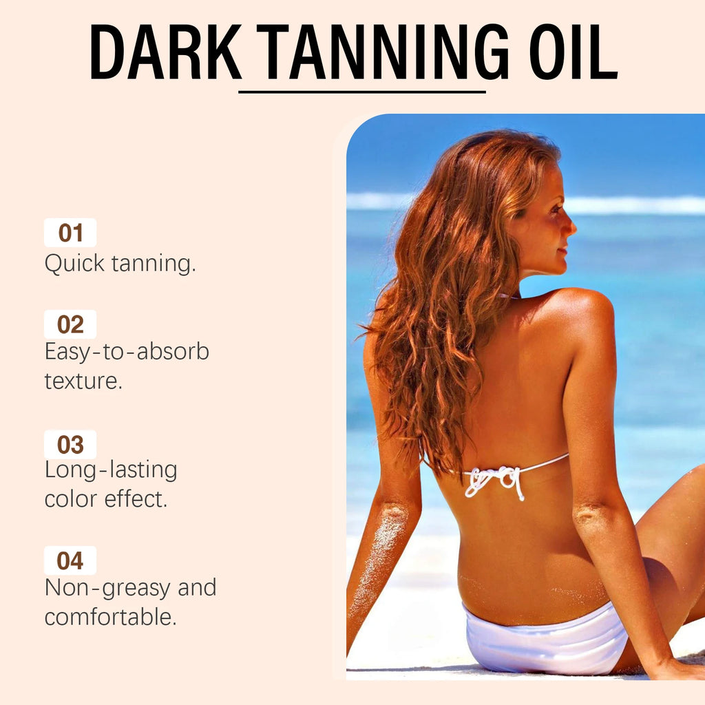 Coconut Oil Dark Tanning Body Oil for Deep Bronze Tan