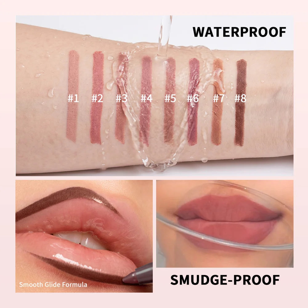 Waterproof Matte Lip Liner Pencil for Long-Lasting Lip Contouring