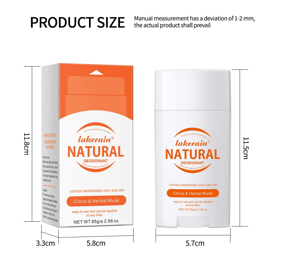 Natural Solid Deodorant Stick for Long-Lasting Freshness