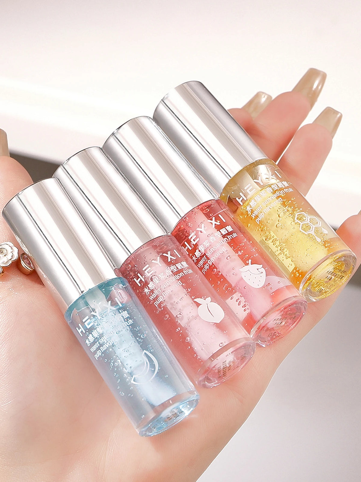 Fruit Pulp Moisturizing Lip Gloss Hydrating Tinted Lip Oil