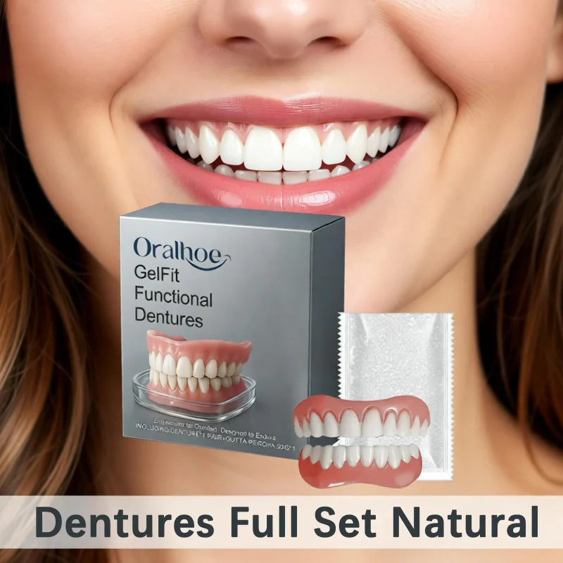 Temporary Realistic Denture Set for Missing Teeth and Gaps