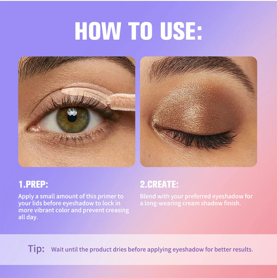 Long-Lasting Eyeshadow Primer for Vibrant Crease-Free Makeup