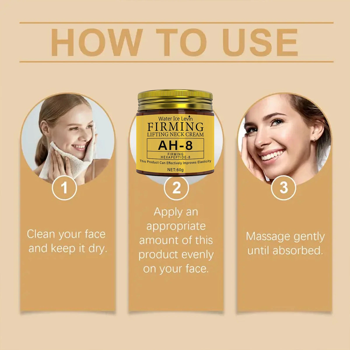 Hexapeptide 8 Neck Firming Cream Anti Aging Lifting Moisturizer
