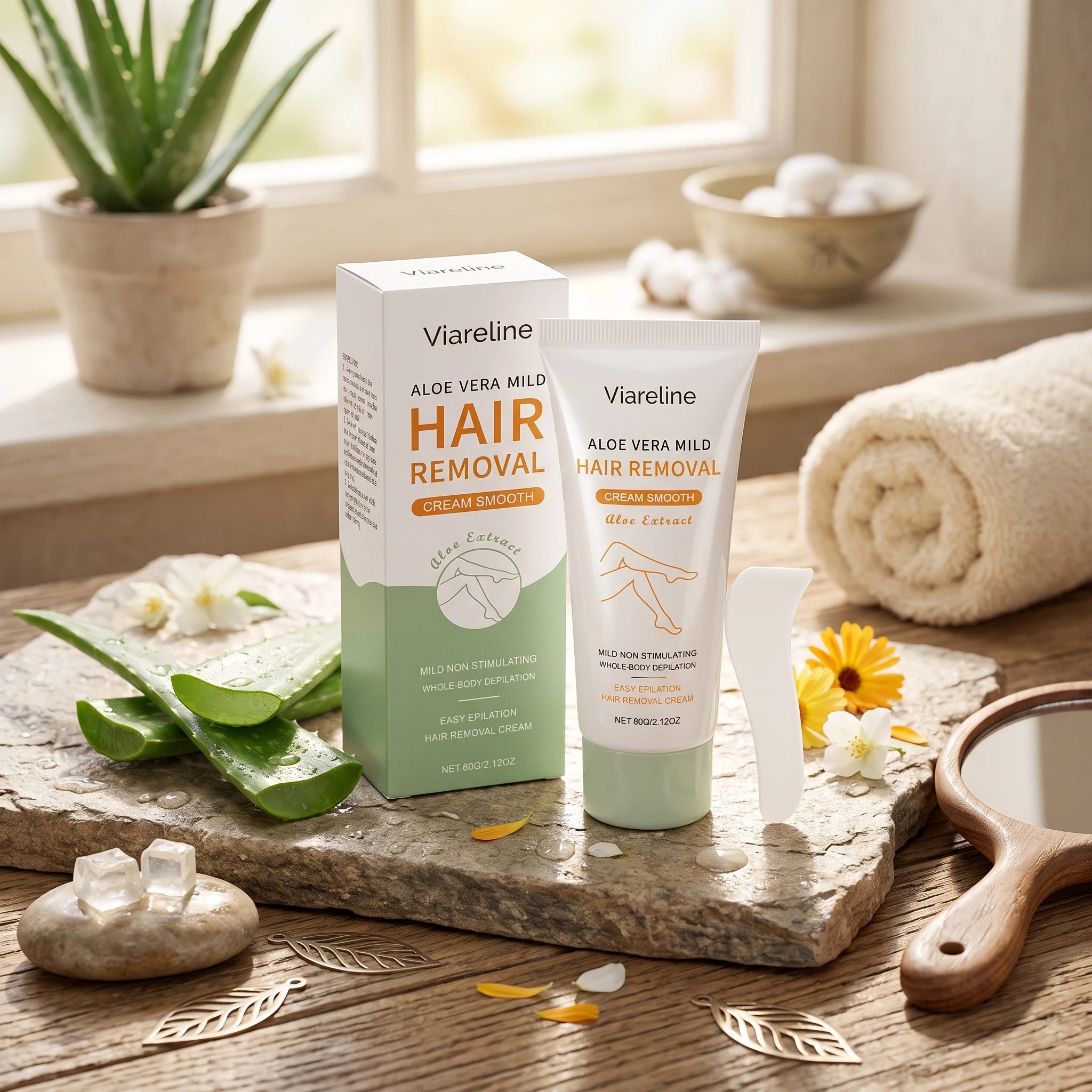 Painless Aloe Vera Hair Removal Cream for Whole Body - 3