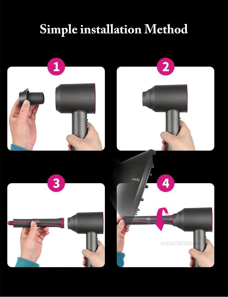 Curling Iron Attachment for Dyson Supersonic Hair Dryer Air Styler
