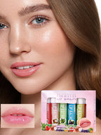 6pcs Fruit Flavor Moisturizing Lip Balm Set Assorted Berry Lip Care