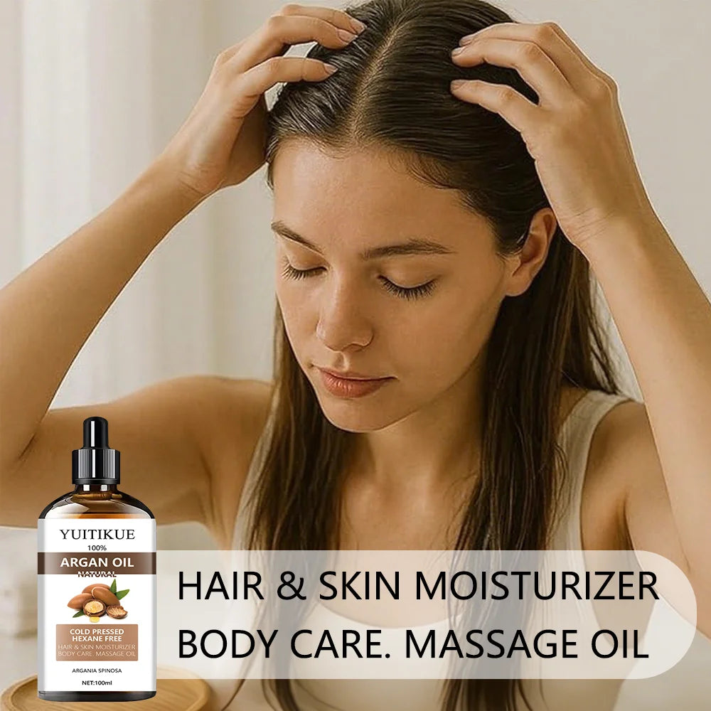 100 Percent Pure Cold Pressed Argan Oil For Hair Skin And Body 100g