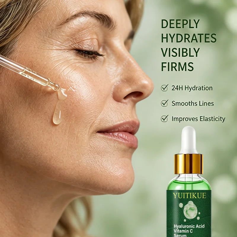 Vitamin C Hyaluronic Acid Facial Serum Brightening Moisturizing Essence