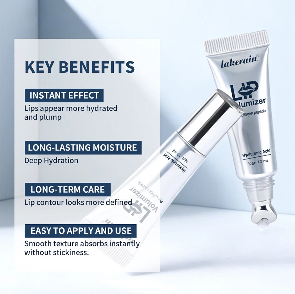 Hyaluronic Acid Hydrating Lip Volumizer for Plumper Lips