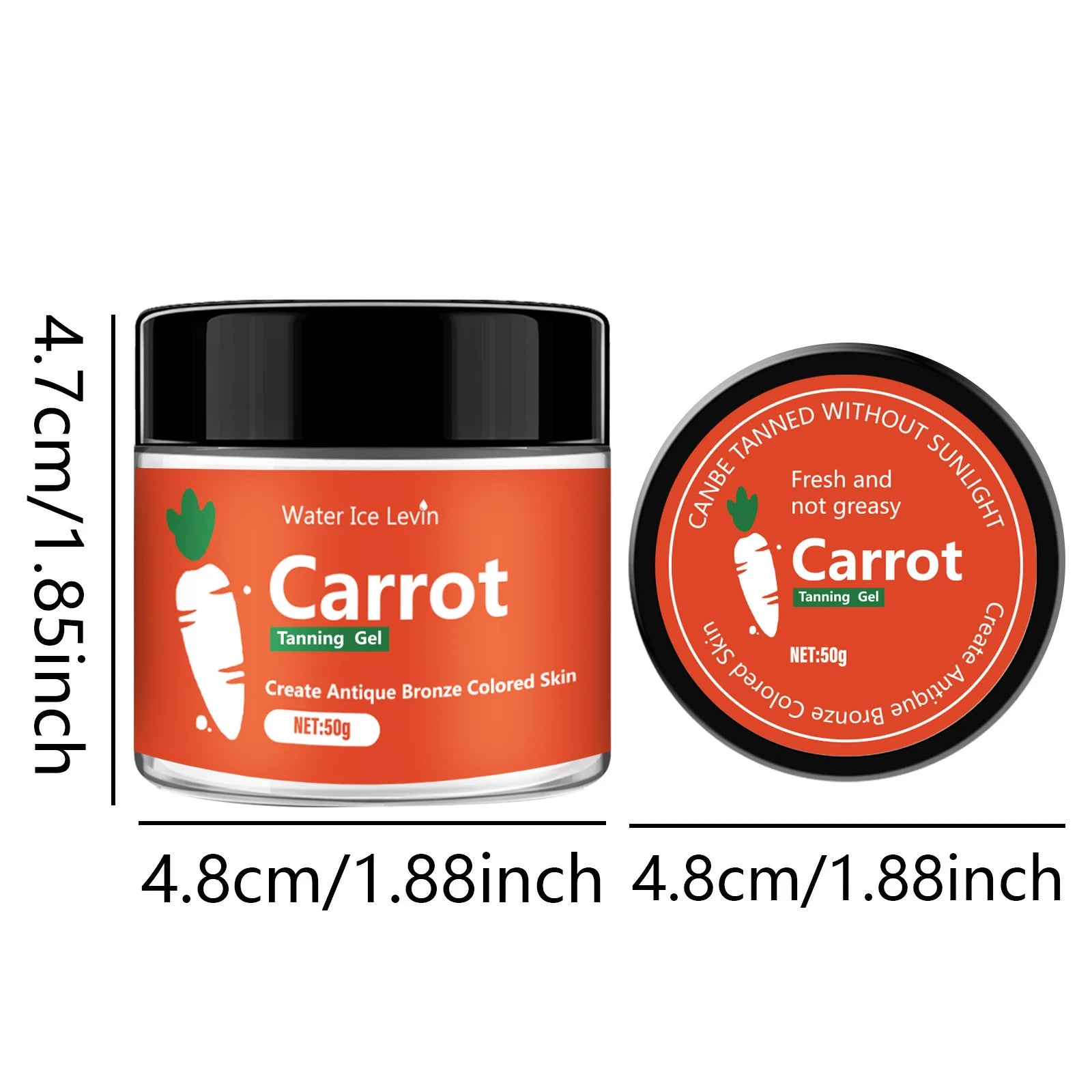 Carrot Tanning Gel Self Tanner and Bronzer for Natural Sunless Glow - 2