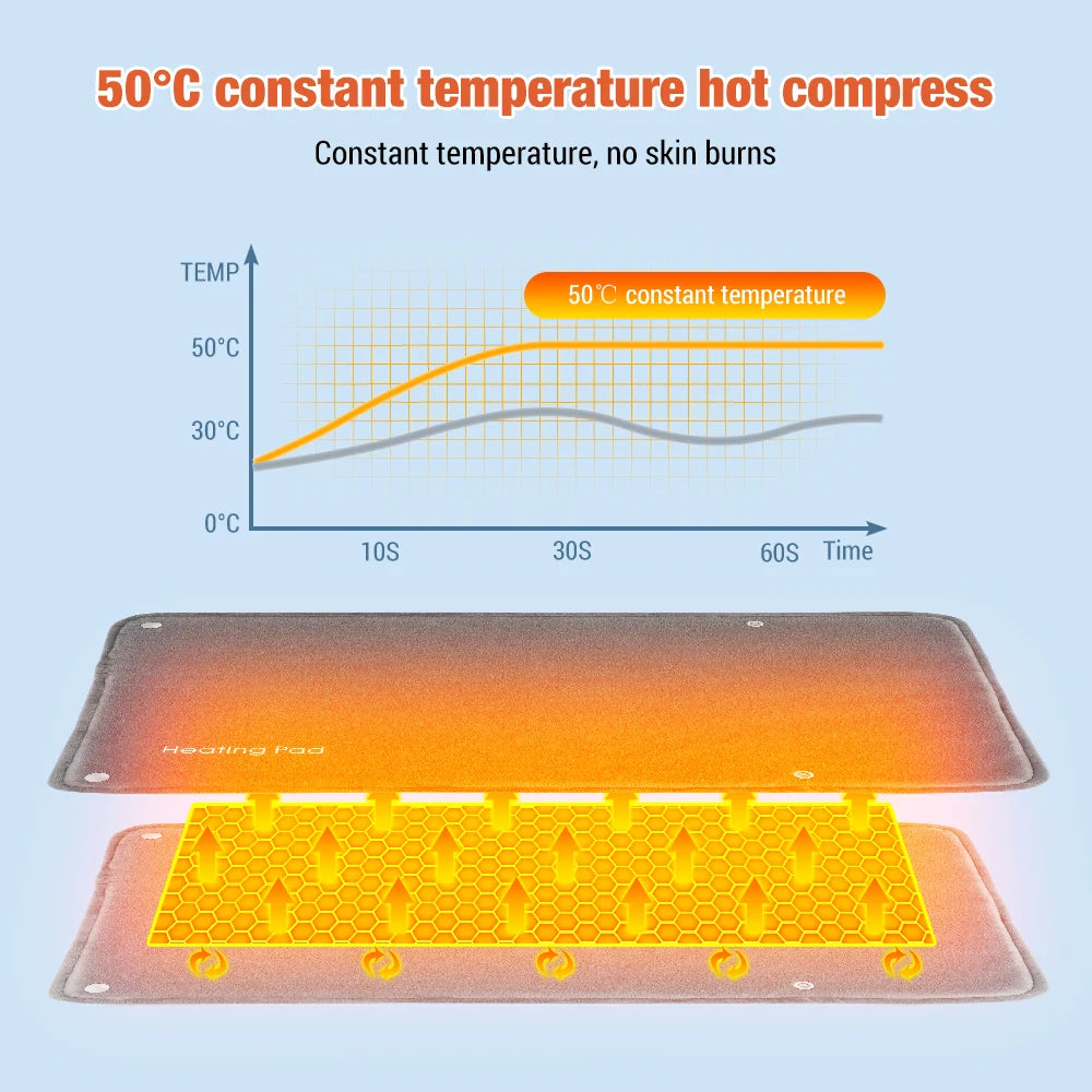 USB Heated Graphene Hand Warmer and Body Heating Pad - 4