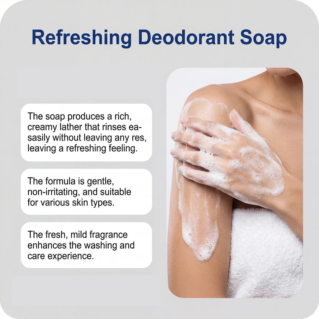 Natural Persimmon Deodorizing Soap Bar for Body Odor