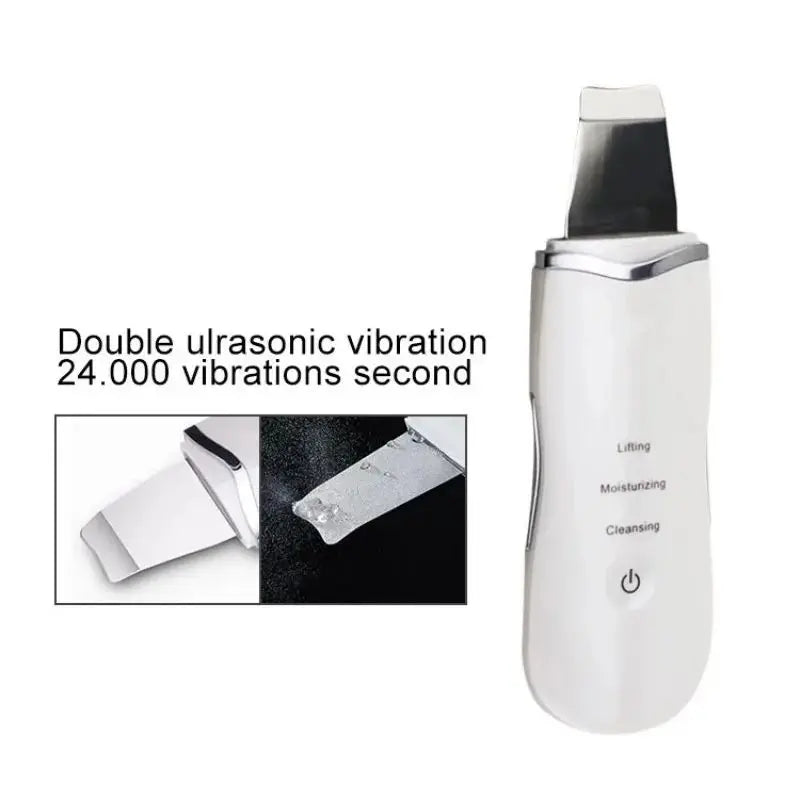 Ultrasonic Facial Skin Scrubber and Deep Pore Cleansing Spatula - 3