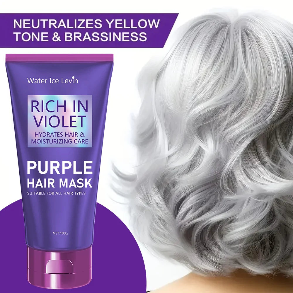 Purple Hair Mask Keratin Deep Conditioning Treatment for Damaged Hair - 5