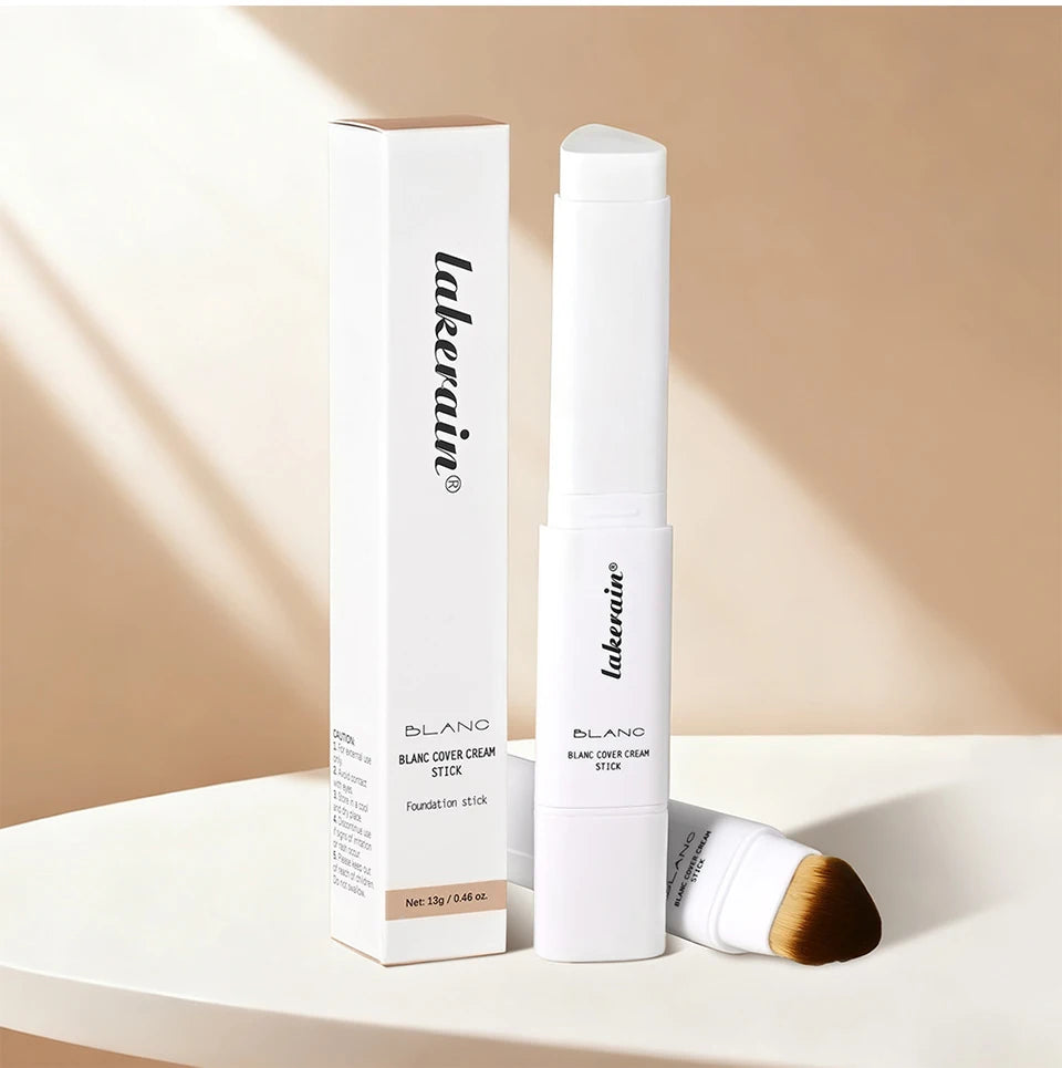 Color-Changing Foundation Stick with Built-in Blending Brush