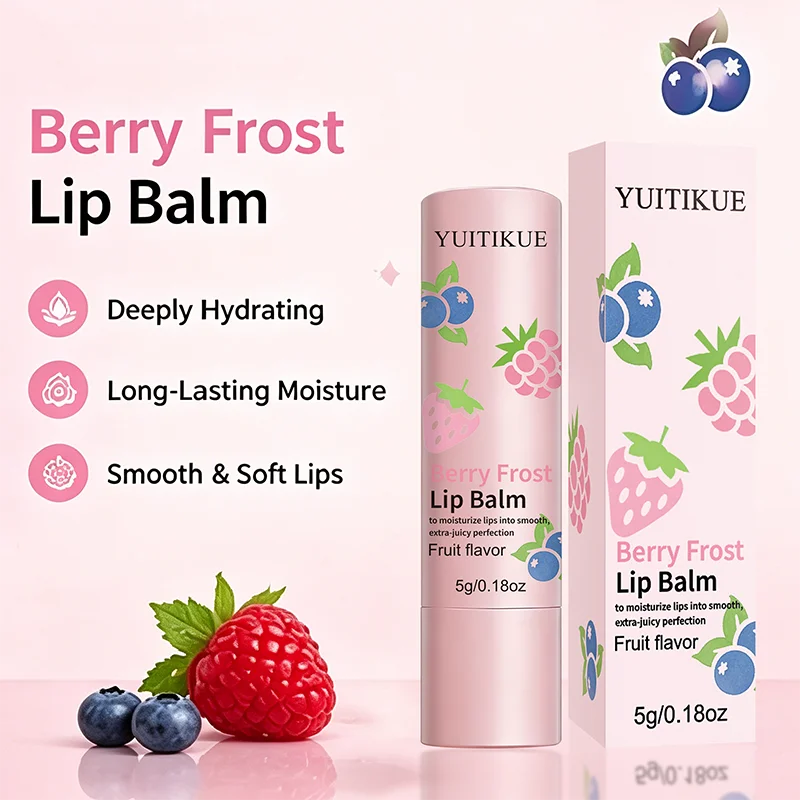 YUITIKUE Berry Frost Lip Balm Moisturizing Fruit Scented Lip Care - 1