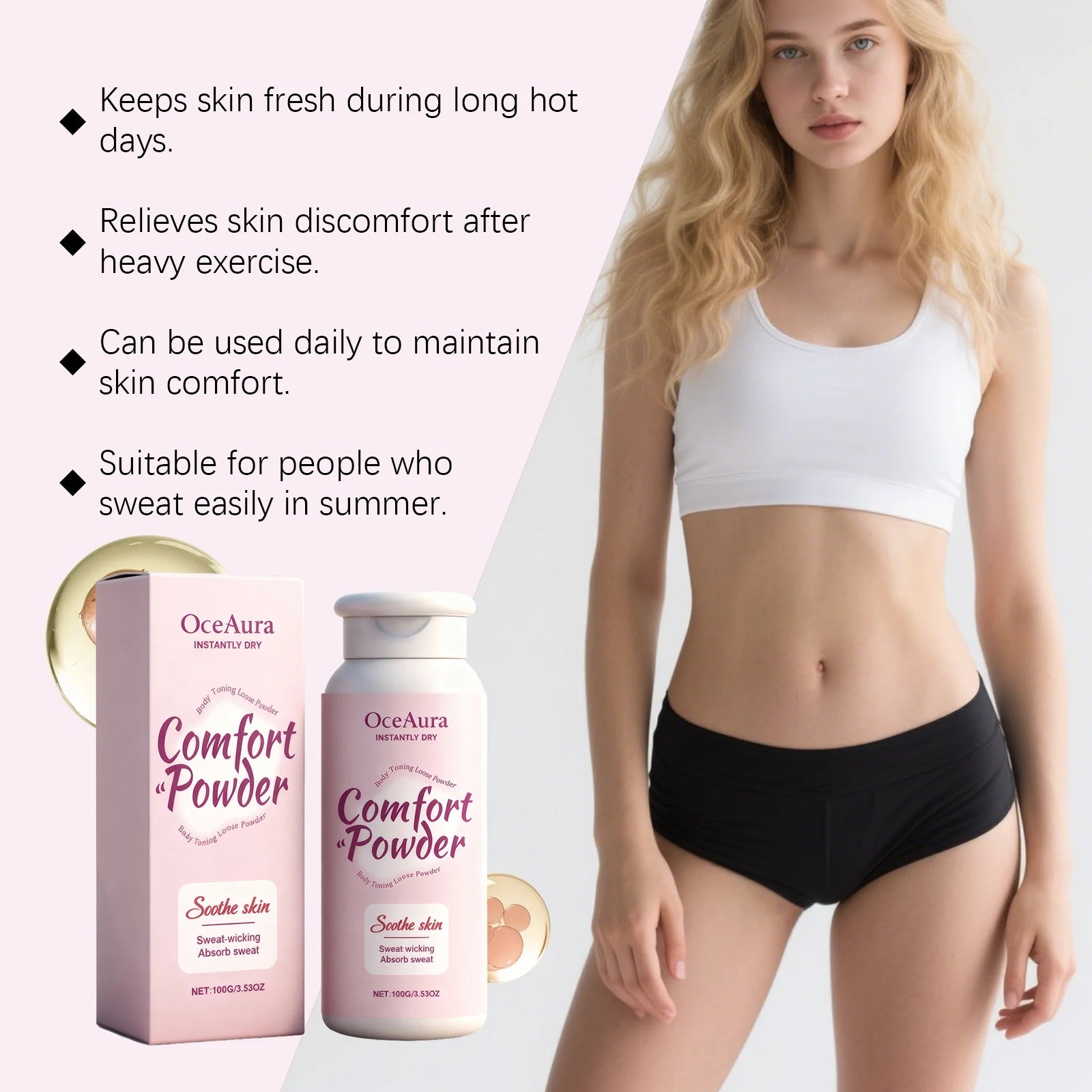 Sweat-Absorbing All-Over Body Powder for Cooling Comfort - 11