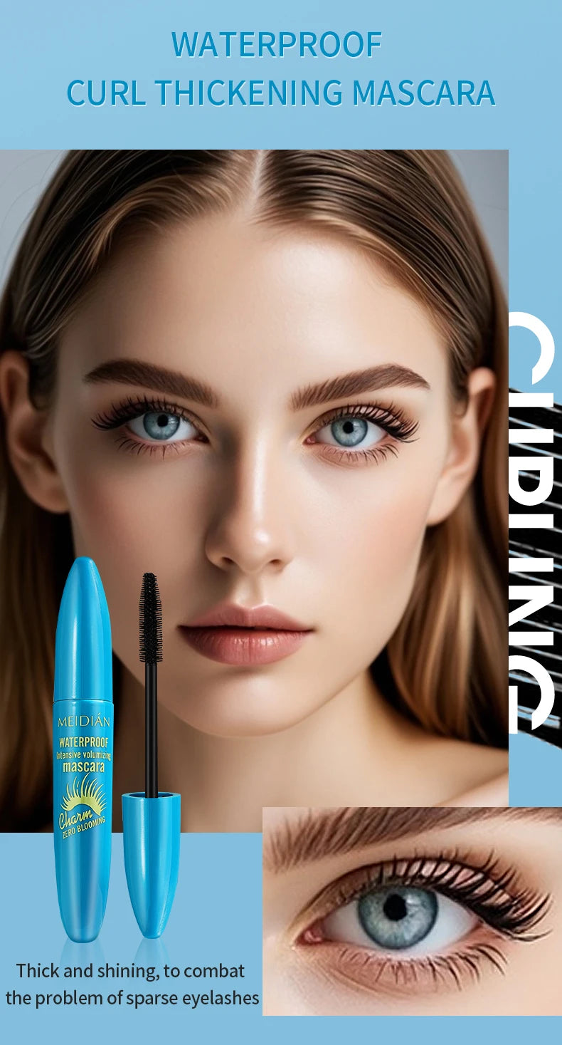 Meidian Waterproof Mascara Long Lasting Volumizing Eye Makeup
