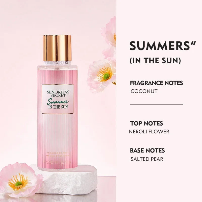 Floral Fruit Fragrance Mist Women Body Spray Vanilla Scent 250ml