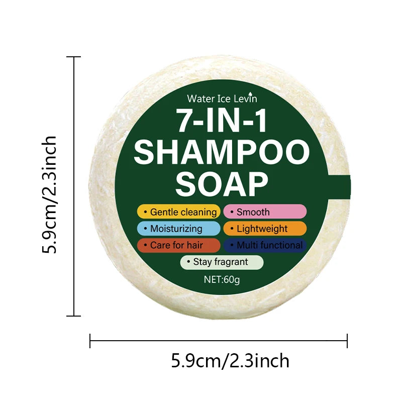 7-in-1 Shampoo Soap Bar Plant Based Hair Cleansing and Moisturizing Bar