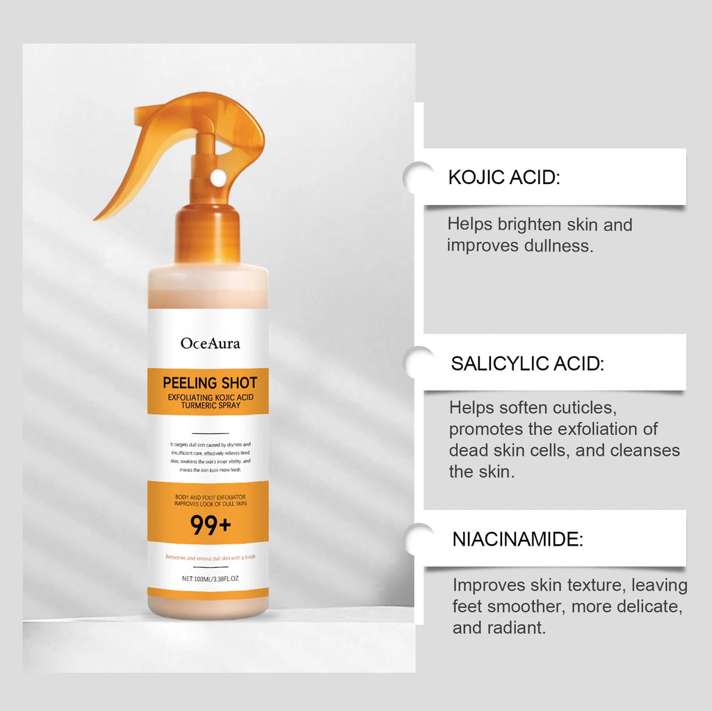 Exfoliating Brightening Spray for Body and Feet