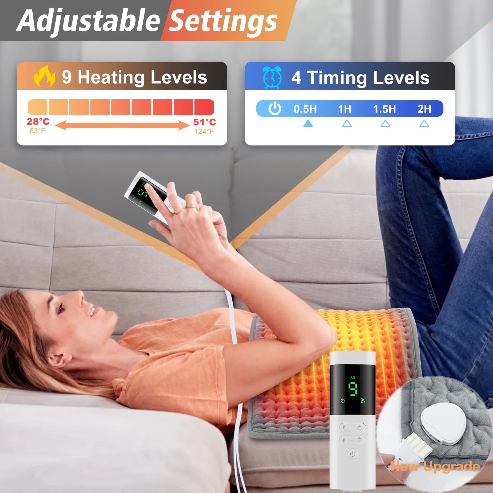 Electric Heating Pad for Body Pain Relief and Winter Warmth - 2