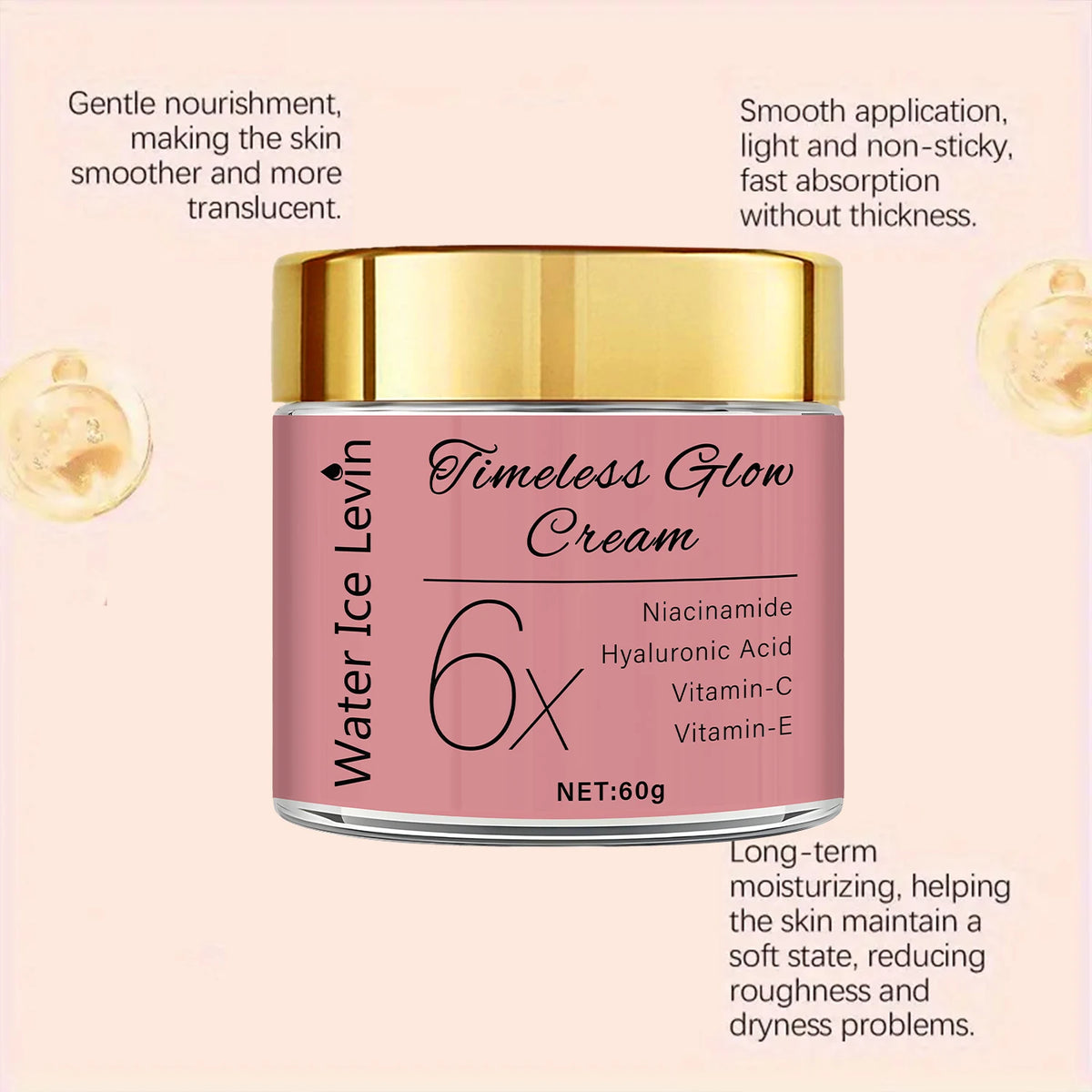 Water Ice Levin Timeless Glow Face Cream Brightening Moisturizer 60g