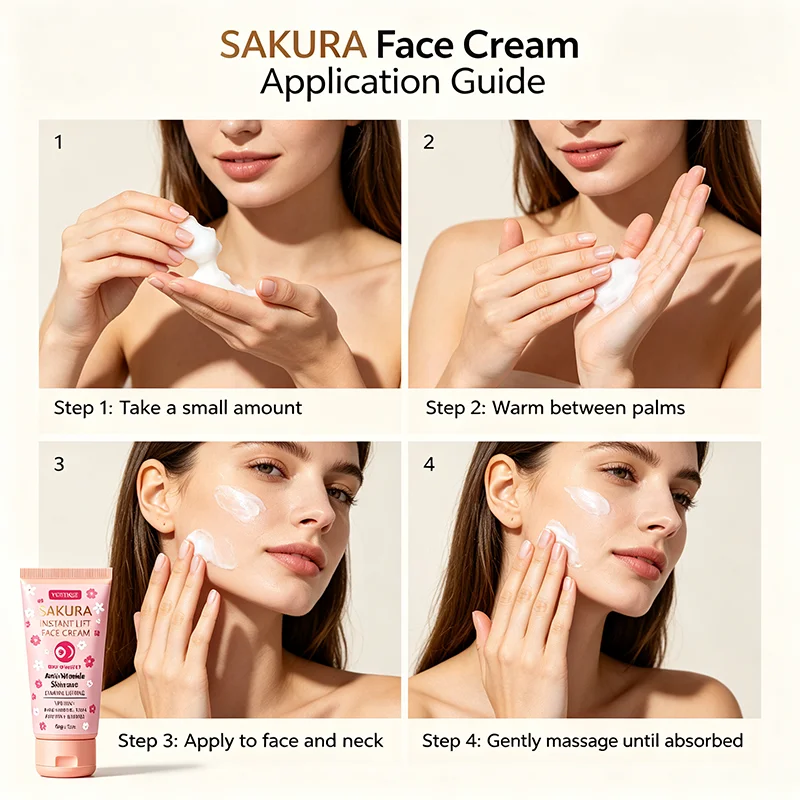 YUITIKUE Sakura Anti Wrinkle Face Cream Firming Moisturizer 60g