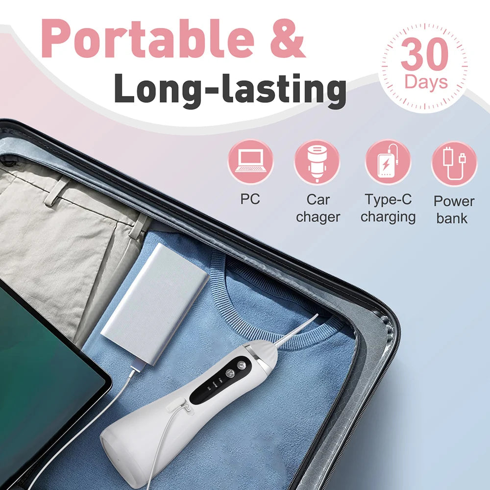 Portable Rechargeable Oral Irrigator Water Flosser for Teeth