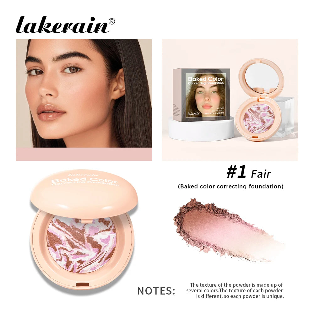 Baked Color Correcting Face Powder Foundation