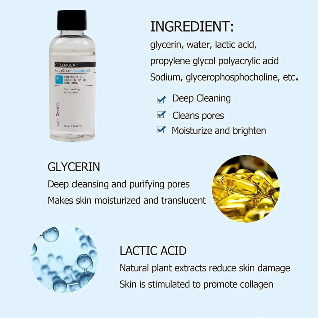 3 Bottle Aqua Peeling Facial Care Concentrate Solution Set S1 S2 S3